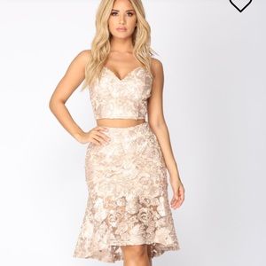 Two piece lace dress